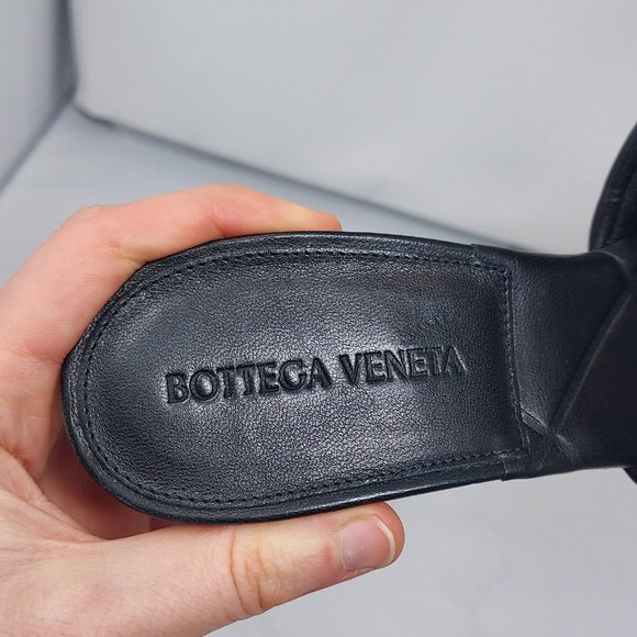 BOTTEGA VENETA Black Lido Square Toe Heeled Sandals - Picture 4 of 8